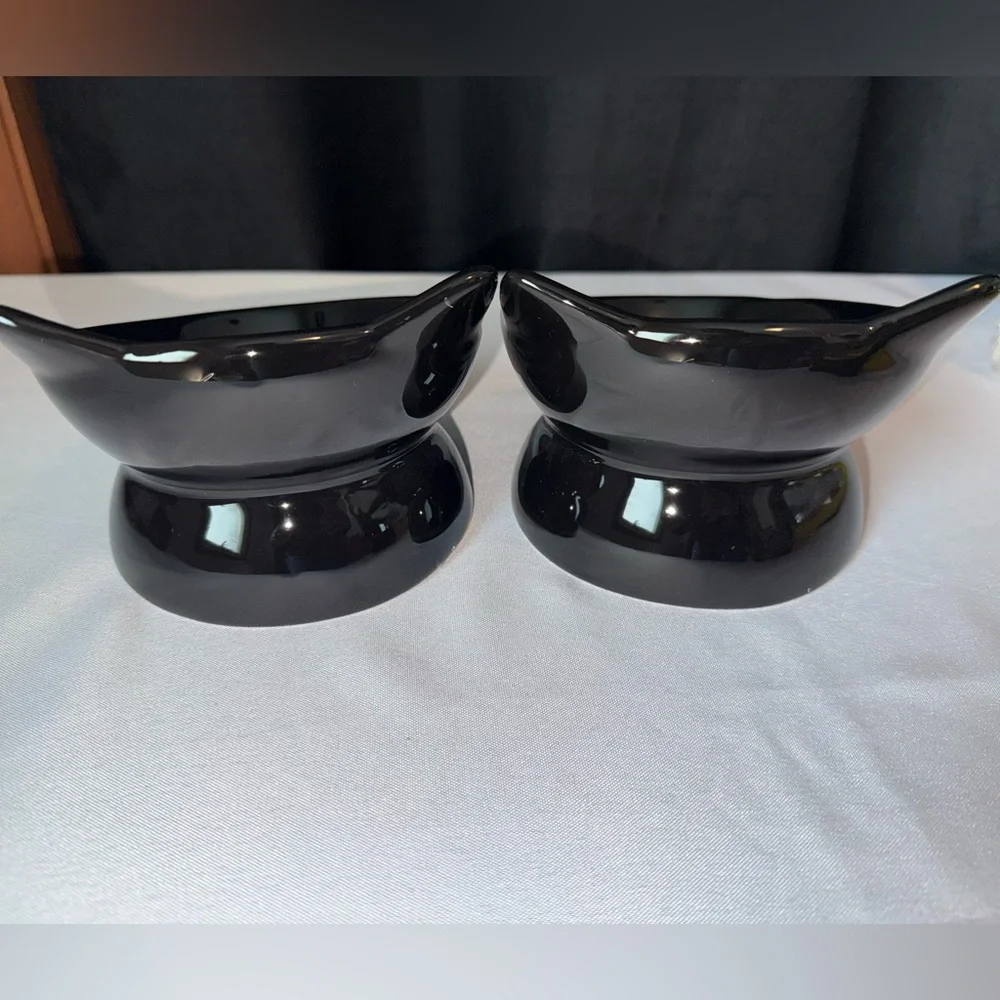 Park Life Design - NY Black Cat Bowl Set - Each Hold 1 1/2 Cups. NWT